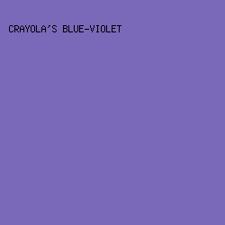 7A68B9 - Crayola's Blue-Violet color image preview