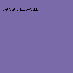 7A6AA9 - Crayola's Blue-Violet color image preview