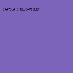 7C64BB - Crayola's Blue-Violet color image preview