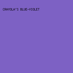 7D61C4 - Crayola's Blue-Violet color image preview
