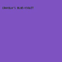 7d53c1 - Crayola's Blue-Violet color image preview