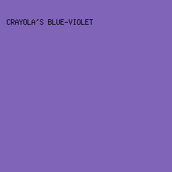 7f64b8 - Crayola's Blue-Violet color image preview