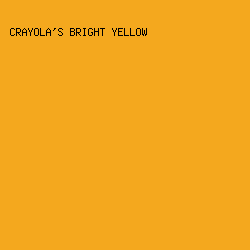 F4A81E - Crayola's Bright Yellow color image preview
