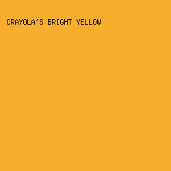 F9AD2C - Crayola's Bright Yellow color image preview