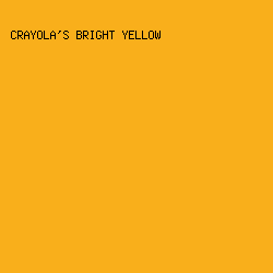 F9AF1B - Crayola's Bright Yellow color image preview