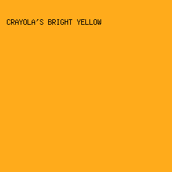 FFAB1B - Crayola's Bright Yellow color image preview