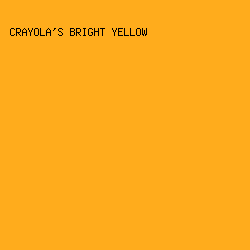 FFAC1C - Crayola's Bright Yellow color image preview