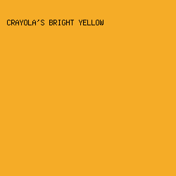 f5ac27 - Crayola's Bright Yellow color image preview