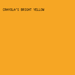 f6a624 - Crayola's Bright Yellow color image preview