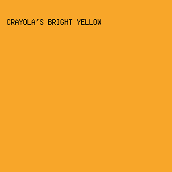 f8a629 - Crayola's Bright Yellow color image preview