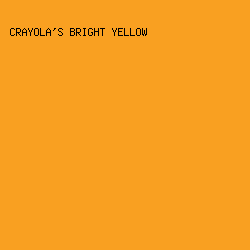 f9a021 - Crayola's Bright Yellow color image preview