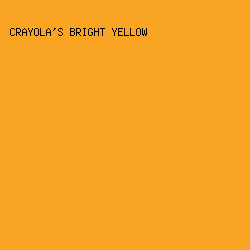 f9a423 - Crayola's Bright Yellow color image preview