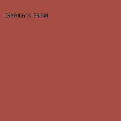 A54D42 - Crayola's Brown color image preview