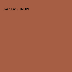 A65E44 - Crayola's Brown color image preview