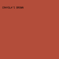 B34D3A - Crayola's Brown color image preview