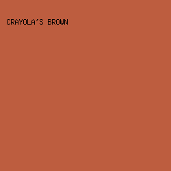 BD5D3F - Crayola's Brown color image preview