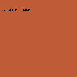 BF5B37 - Crayola's Brown color image preview
