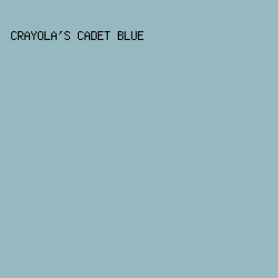 96B9C0 - Crayola's Cadet Blue color image preview