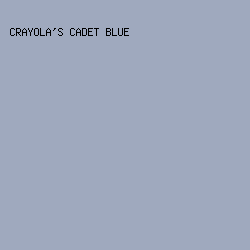 9FA9BE - Crayola's Cadet Blue color image preview