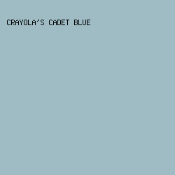 9FBCC5 - Crayola's Cadet Blue color image preview
