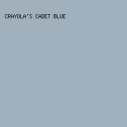 A0B0BD - Crayola's Cadet Blue color image preview