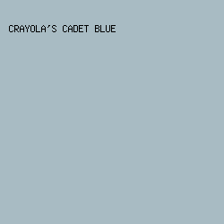 A8BBC3 - Crayola's Cadet Blue color image preview