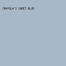 A9B8C8 - Crayola's Cadet Blue color image preview