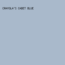 A9B9CB - Crayola's Cadet Blue color image preview