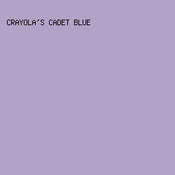 B1A3C7 - Crayola's Cadet Blue color image preview