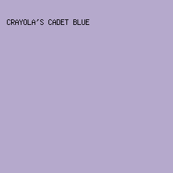 B5A9CC - Crayola's Cadet Blue color image preview