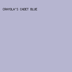 B6B5D0 - Crayola's Cadet Blue color image preview