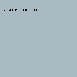 aabac3 - Crayola's Cadet Blue color image preview