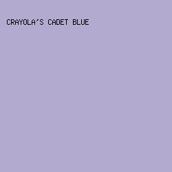b3abcf - Crayola's Cadet Blue color image preview