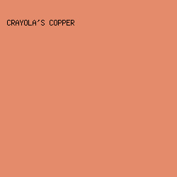 e38b6a - Crayola's Copper color image preview