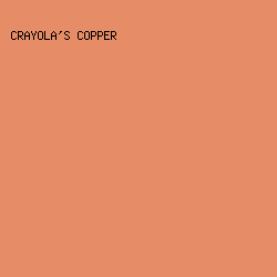 e68c66 - Crayola's Copper color image preview