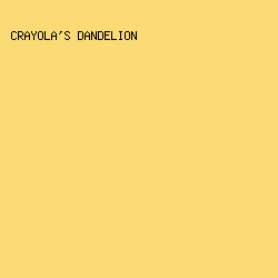 FADB75 - Crayola's Dandelion color image preview