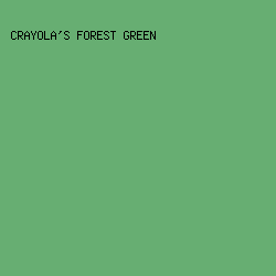 67AE72 - Crayola's Forest Green color image preview