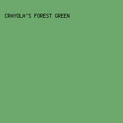 6DA96C - Crayola's Forest Green color image preview