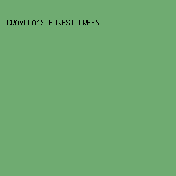 6FAB71 - Crayola's Forest Green color image preview