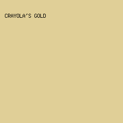 E0CF97 - Crayola's Gold color image preview