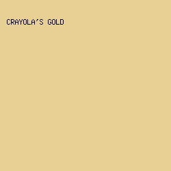 E8D094 - Crayola's Gold color image preview