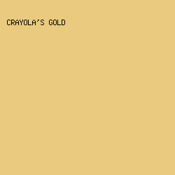E9CA7F - Crayola's Gold color image preview