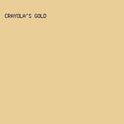 E9CE97 - Crayola's Gold color image preview