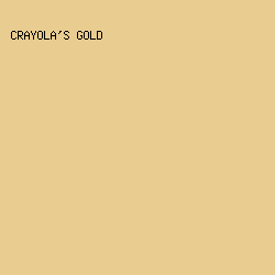 e9cc90 - Crayola's Gold color image preview