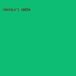 0DBD72 - Crayola's Green color image preview