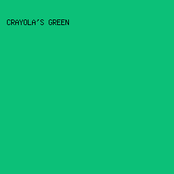 0cc078 - Crayola's Green color image preview