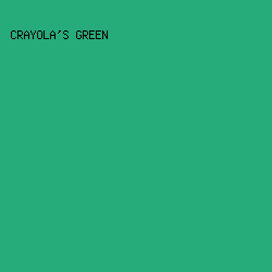 26ab7b - Crayola's Green color image preview