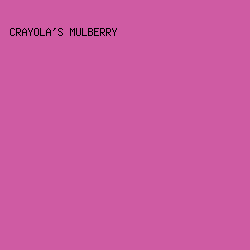 CF5BA3 - Crayola's Mulberry color image preview