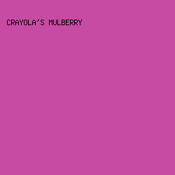 c74ba3 - Crayola's Mulberry color image preview