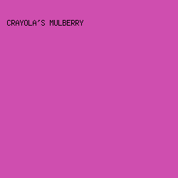 cf4eaf - Crayola's Mulberry color image preview